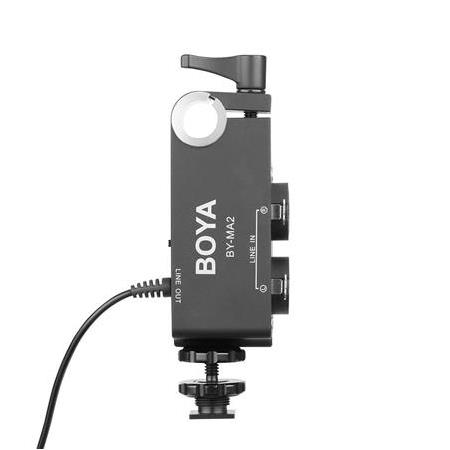 BOYA BY-MA2, İki Kanallı XLR Girişli Ses Mixer