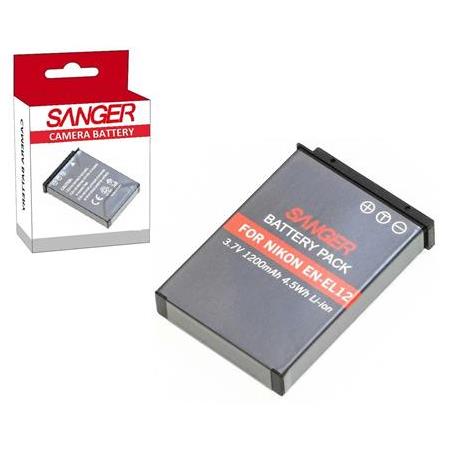 Sanger EN-EL12, Nikon, Coolpix A900, A800C, AW110, S6200, S9700, KeyMission 360 Dslr Bataryası  Pil