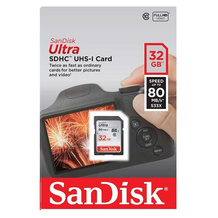 SANDİSK 32GB Class 10 HD Hafıza Kartı