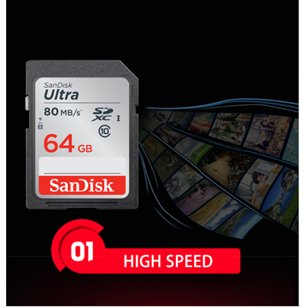 SANDİSK 64GB Class 10 SD HD Hafıza Kartı