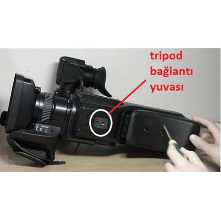 Çelik Malzemeden, Sony Mc1500 Kamera İçin Altlık, Tripod, Monopod Yuvası