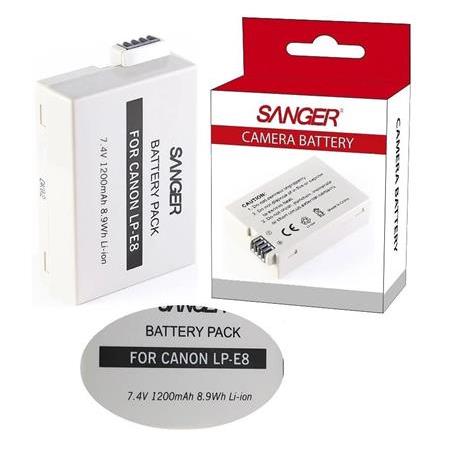 Sanger LP-E8, Canon 550D , Fotoğraf Makinesi İçin, Batarya