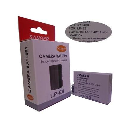 Canon 600D Fotoğraf Makinesi İçin, İdeal, Sanger LP-E8, Batarya